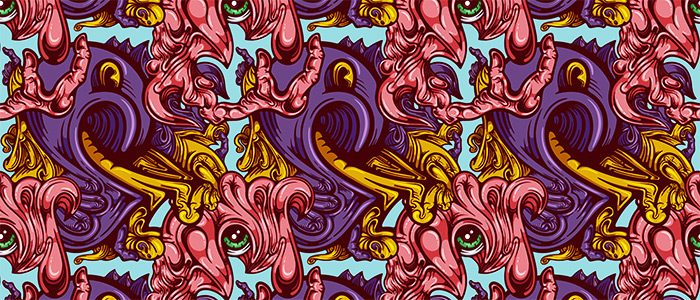 Calamari digital illustration.