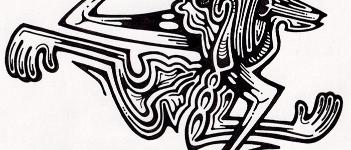 Light Jog ink on paper drawing.