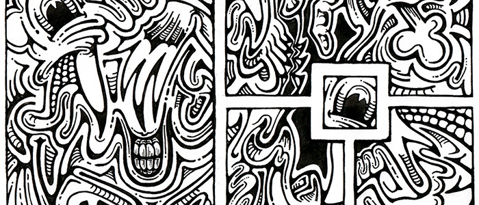 On the Cob in on paper drawing.