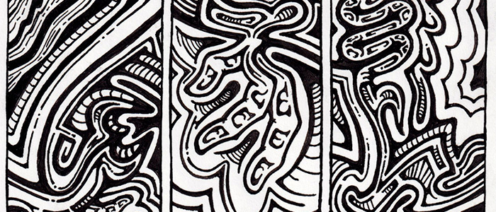 Pan Fry ink on paper drawing.