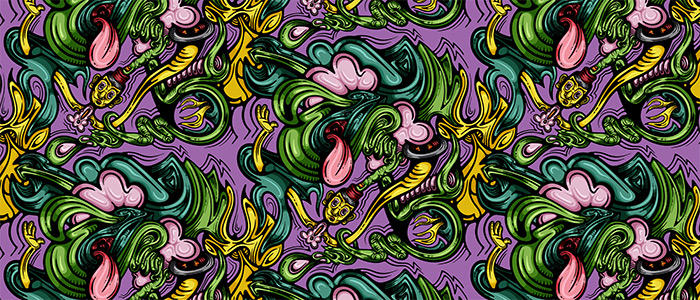 Push The Button digital illustration.