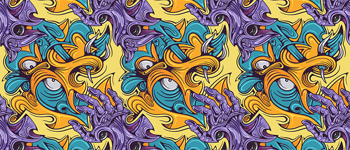 Wacky digital illustration.