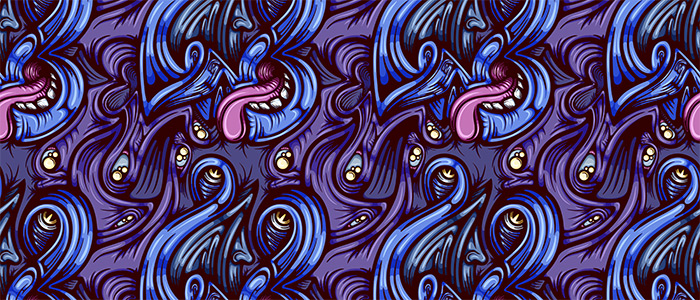 Wavy Gravy digital illustration.