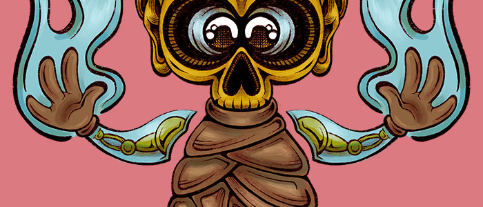 Wrapped digital illustration.